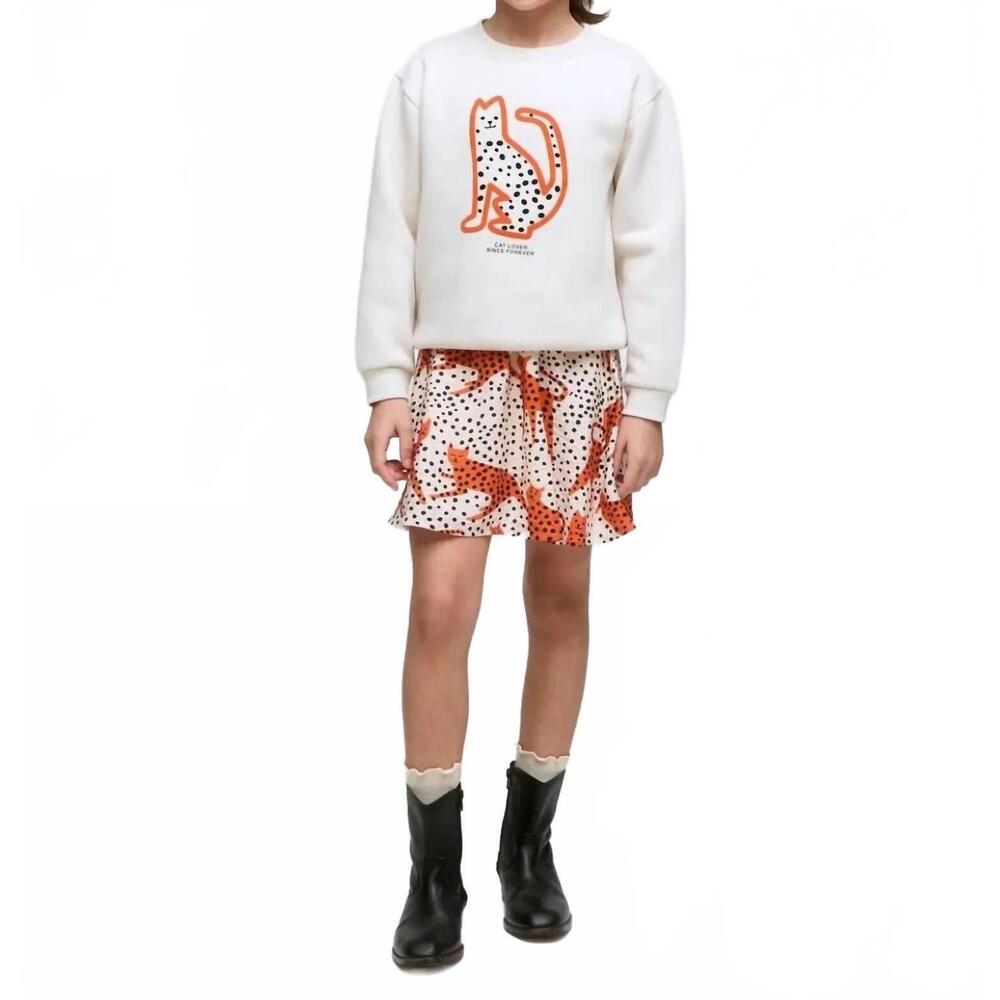 NEW COMPANIA FANTASTICA leopard print sweatshirt in white